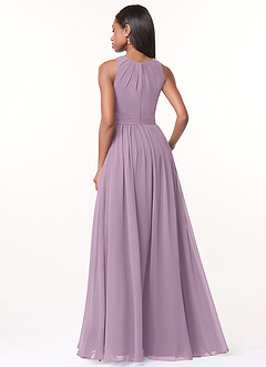 Azazie Harper Bridesmaid Dresses Wisteria A-Line Pleated Chiffon Dress image2