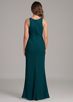 Azazie Allettie 신부 들러리 드레스 인어 쉬폰 바닥 길이 드레스 image2