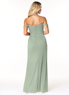 Azazie Tessa Bridesmaid Dresses Dusty Sage Sheath Sweetheart Off-The-Shoulder Mesh Convertible Dress image6