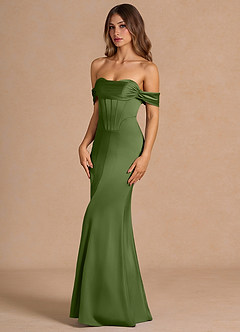 Aurelie Olive Green Maxi Dress image3