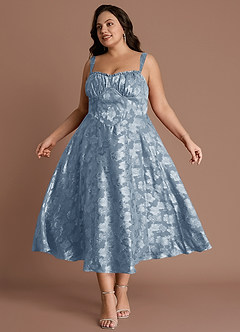 Sylvie Dusty Blue Midi Dress image9