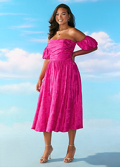 Vestido Barbie Rosa Midi Barbie™ ❤ AZAZIE 4003 image10