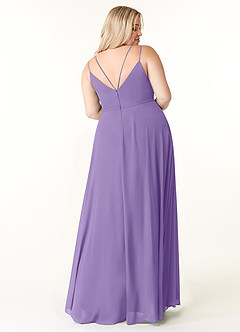 Azazie Janine Bridesmaid Dresses Tahiti A-Line V-Neck Chiffon Dress image7