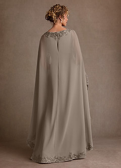 Azazie Artemisia 신부의 어머니 드레스 쉬스 레이스 쉬폰 플로어 길이 드레스 image3