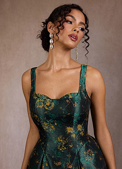 Briena 딥 그린 미니 드레스 image6