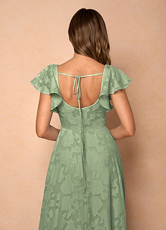 Anna Agave Green Ruffled Maxi Dress image7