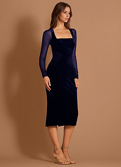 Morwenna Navy Midi Dress image4