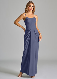 Azazie Anaïs Bridesmaid Dresses Stormy Sheath Strapless Chiffon Dress image6