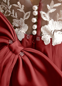 Azazie Mixie vestidos de niña de las flores Vestido de Óxido de Encaje de Corte Princesa image8