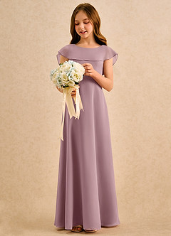 Azazie Kittie Girls Formal Flower Girl Klänningar Klänning A-Line i Chiffong image3