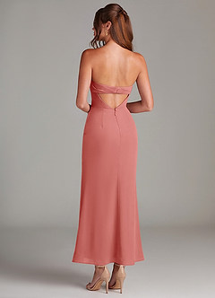 Azazie Leonis Bridesmaid Dresses Antique Rose Mermaid Strapless Chiffon Convertible Dress image5