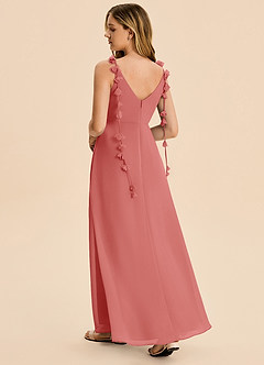 Azazie Gumdrop Junior Antique Rose Empire Pleated Chiffon Dress image1