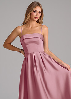 Azazie Lucienne Brautjungfernkleider A-Linie Plissee Stretch-Satin Kleid Vintage Mauve image2