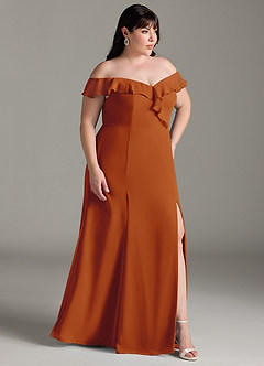 Azazie Sophie Bridesmaid Dresses Paprika A-Line Off the Shoulder Chiffon Convertible Dress image10