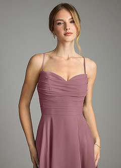 Azazie Ayla Abiti da Damigella Abito A-Line in Chiffon Scollo a Cuore Ametista image4