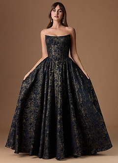 Skyla Maxi Klänning Förgylld Midnatt image4