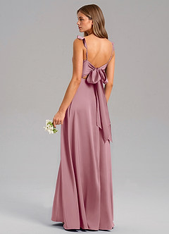 Azazie Everett Bridesmaid Dresses Vintage Mauve A-Line Stretch Satin Dress image6