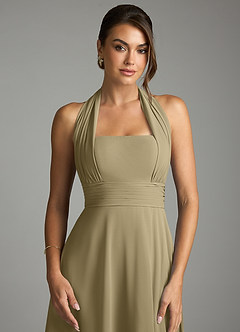 Azazie Tamira Suknie dla druhen Linia A Pofałdowany Szyfon Do ziemi Sukienka image6