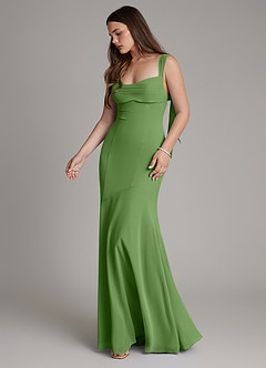 Azazie Carlotta Brautjungfernkleider Meerjungfrau-Linie Herzausschnitt Chiffon Kleid Basilikum image6