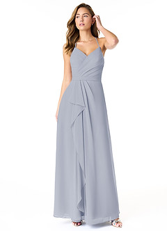 Azazie Dawn Final Sale Agave A-Line Pleated Chiffon Dress image1