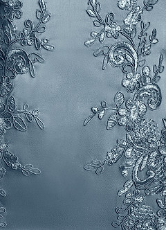 Azazie Franny Abiti per la Madre della Sposa Abito Tubino in Raso Elasticizzato Pizzo Blu Polveroso image6