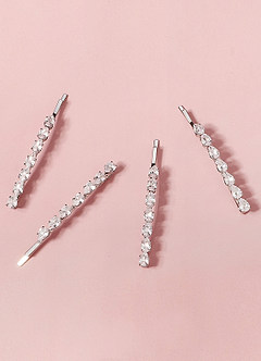 front Set di fermagli per capelli in cristallo semplice