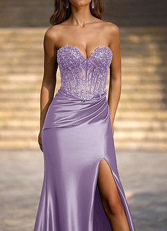 Enamel Purple Mermaid Prom Dress image4