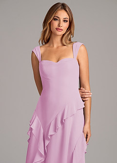 Azazie Sloane Bridesmaid Dresses Candy Pink A-Line Sweetheart Neckline Chiffon Dress image7