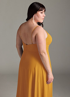 Azazie Akita Bridesmaid Dresses Butterscotch A-Line Chiffon Dress image11