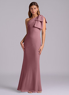 Azazie Yuanna Bridesmaid Dresses Amethyst Mermaid One Shoulder Chiffon Dress image4