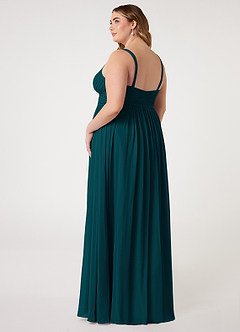 Azazie Chanel Bridesmaid Dresses Pine A-Line Pleated Chiffon Dress image9