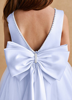 Azazie Cookie Flower Girl Dresses Lavender A-Line Bow Tulle Dress image6