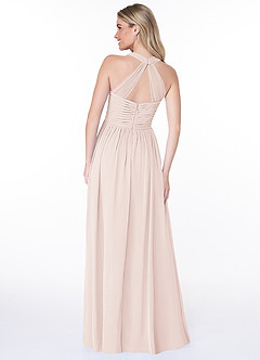 Azazie Jaclyn Bridesmaid Dresses Rose Petal A-Line Pleated Chiffon Dress image2