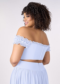 Barbie ♥ Azazie Bridesmaid Dresses Lavender A-Line Off the Shoulder Chiffon Convertible Dress image12