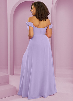 Barbie ♥ Azazie Jurken voor bruidsmeisjes Converteerbaar Jurk van Chiffon met A-Lijn Off the Shoulder Lila image2