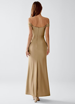 Abito Maxi Champagne Scuro Crala image2