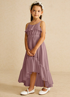 Azazie Karmen Flower Girl Klänningar Klänning A-Line i Chiffong Ruched image2