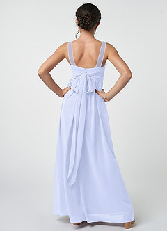 Azazie Kora Junior Lavender A-Line Pleated Chiffon Dress image2