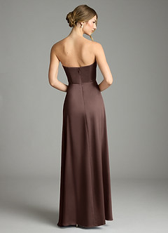 Azazie Wren Bridesmaid Dresses Ganache A-Line Strapless Stretch Satin Convertible Dress image7