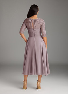 Azazie Dorothea Mother of the Bride Dresses Dusk A-Line Scoop lace Chiffon Dress image3