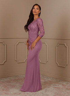 Azazie Fatemah vestidos de madre de la novia Vestido de Malva Vintage de Encaje de Sirena image2