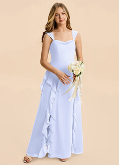 Azazie Sloane Junior Lavender A-Line Sweetheart Neckline Chiffon Dress image3