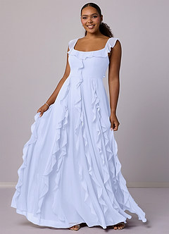 Barbie ♥ Azazie Bridesmaid Dresses Lavender A-Line with Pockets Chiffon Dress image10