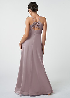 Azazie Avelina Junior Dusk A-Line Pleated Chiffon Dress image3