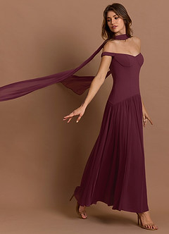 Isolde Wine Maxi Dress image2