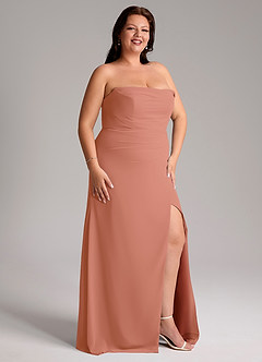 Azazie Leonis Bridesmaid Dresses MAI TAI Sheath Strapless Chiffon Convertible Dress image14