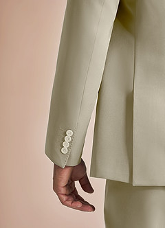 front James Tan Structured Stretch Suit Jacket