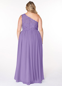 Azazie Demi Bridesmaid Dresses Tahiti A-Line One Shoulder Chiffon Dress image12