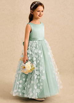 Azazie Maya Flower Girl Klänningar Klä Balklänning i Tyll Rosett image5