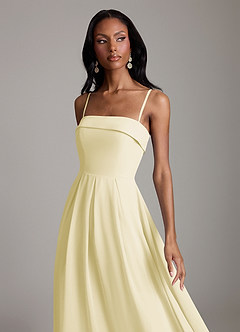 Azazie Lucienne Bridesmaid Dresses Lemon Sorbet A-Line Strapless Chiffon Convertible Dress image3